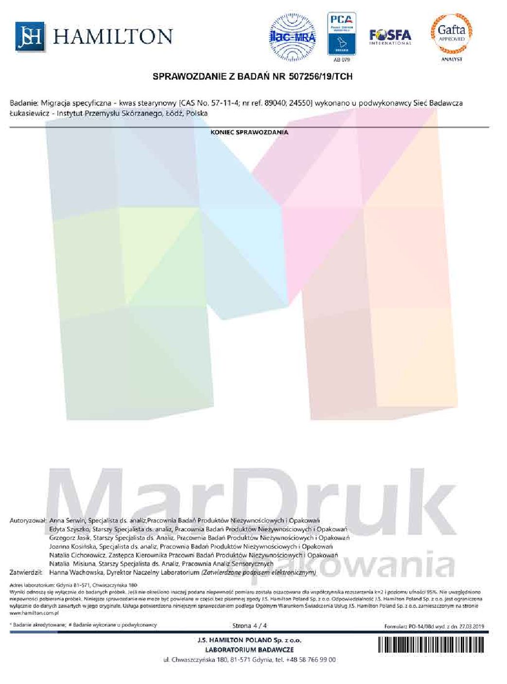Folia OPP z nadrukiem nawierzchniowym